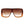 Square Fashion Flat Top Oversize Retro Sunglasses