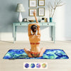 Tie Dye Toga Mat Towel with Slip-Resistant Grip