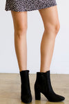 Women's Faux Suede Chunky Heel Ankle Booties