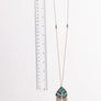 Gold & Silver Chain Turquoise Pendant Necklace