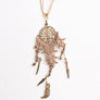 Dream Weave Medallion Pendant With Feather Charms
