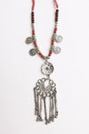 Charm Medallion With Back Lariat Necklace