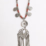 Charm Medallion With Back Lariat Necklace