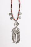 Charm Medallion With Back Lariat Necklace