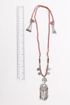 Charm Medallion With Back Lariat Necklace