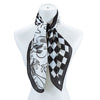 Checkered Multi Pattern Silk Fashion Scarf