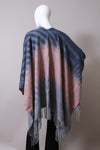 Fall Western Style Colorblend Tassel Trim Serape