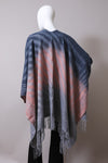 Fall Western Style Colorblend Tassel Trim Serape