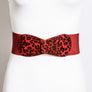 Red Leopard Print Elastic Belt - Stretch Fit