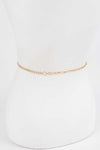 CG Logo Rhinestone Dainty Chain Belt