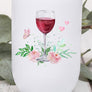 Pretty Wine Glass Butterfly Hearts Wine Tumbler