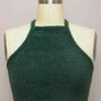 Fuzzy Sweater Halter Cropped Top
