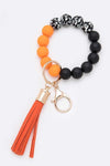 Skull Printed Beads Bracelet Key Chain Bracelet