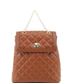 Quilted Twistlock Fashion Backpack