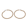 Thin Chain Pattern Hoop Earrings