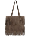 Western Fringe Shopper Flat Tote