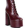 Magdalene Croc High Block Heeled Boot