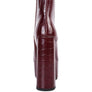Magdalene Croc High Block Heeled Boot