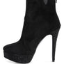 Espiree Microfiber High Heeled Ankle Boots