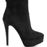 Espiree Microfiber High Heeled Ankle Boots