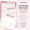 Conquer My Day Planner Sheets