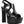 CROFT Croc High Heeled Cut Out Sandals