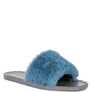 Geese Faux Fur Diamante Detail Jelly Flats