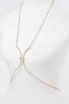 Rhinestone Heart Accent Body Chain