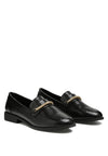 Vouse Low Block Loafers Adorned With Golden Chain