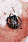 Multi-strand Leather Bead Bracelet W/ Charm