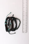 Multi-strand Leather Bead Bracelet W/ Charm