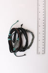 Multi-strand Leather Bead Bracelet W/ Charm