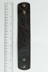 Embossed Paisley Leather Cuff Bracelet