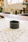 Embossed Paisley Leather Cuff Bracelet