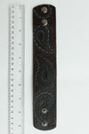 Embossed Paisley Leather Cuff Bracelet