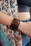 Braided Leather Cuff Bracelet - Adjustable Clasp