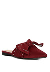 Makeover Studded Bow Flat Mules