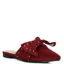 Makeover Studded Bow Flat Mules