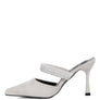 Fauci Diamante Strap Heeled Mules