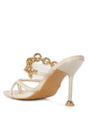 Social Bee Diamante Strap Heeled Sandals