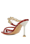 Social Bee Diamante Strap Heeled Sandals