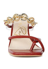 Social Bee Diamante Strap Heeled Sandals