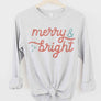 MERRY AND BRIGHT CHRISTMAS LONG SLEEVE TEE