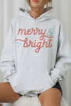 MERRY AND BRIGHT GRAPHIC HOODIE PLUS SIZE