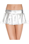 Wet look wavy skirt