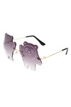 Kids Rimless Panda Colored Children Sunglasses