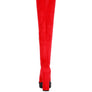 Maple High  Block Heeled Faux Suede Long Boots
