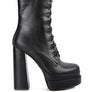 Meows Faux Leather High Heeled Ankle Boots