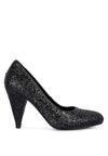 Sugar Plum Glitter Conical Heel Pumps