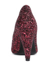 Sugar Plum Glitter Conical Heel Pumps